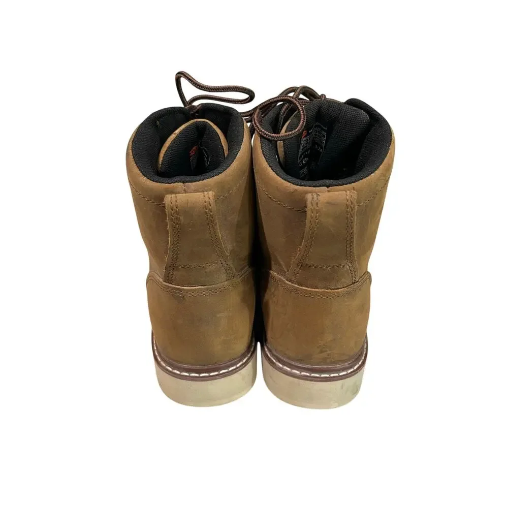 BRUNT The Marin Comp Toe Waterproof Work Boots Men’s 10 Brown ASTM EH Wedge